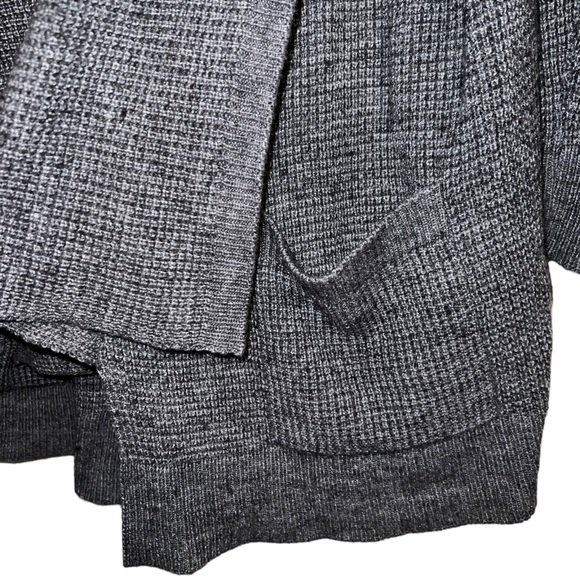 Michael Michael Kors Blue gray open cardigan Sweater pockets 1X Acrylic Pockets - Picture 2 of 5